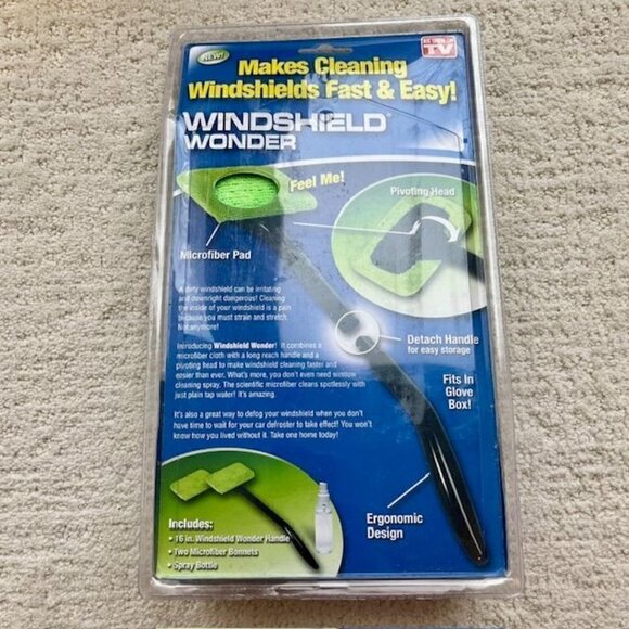 Telebrands Windshield Wonder As Seen On TV Microfiber Cleaning Tool NEW SEALED - Picture 2 of 2